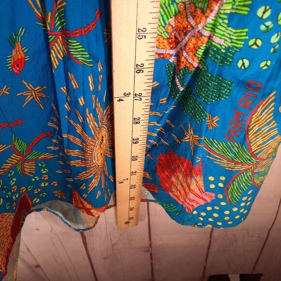 Farm Rio colorblock embroidered tropical tiered ruffle mini dress - Picture 9 of 13